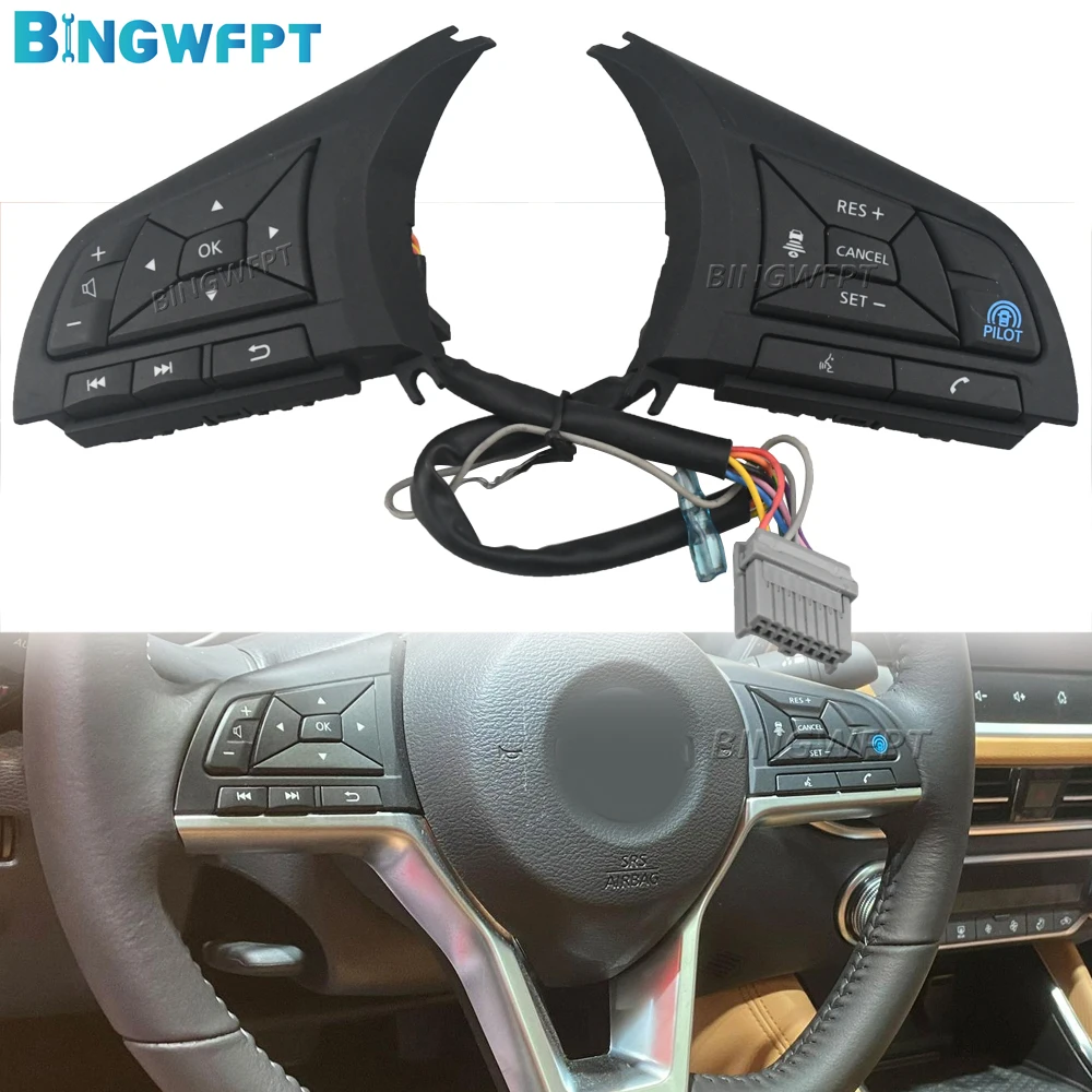 

Car Accessories Bluetooth Phone Cruise Control Volume Button Steering Wheel Switch For Nissan Note Epower 2018 2019 2020