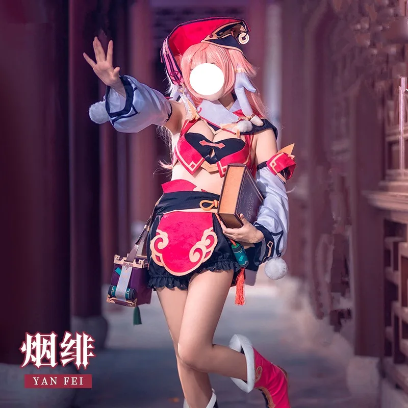 

Genshin Impact Yanfei Kostum Cosplay Seragam Wig Anime Wanita Halloween Berkualitas Tinggi Untuk Wanita Permainan