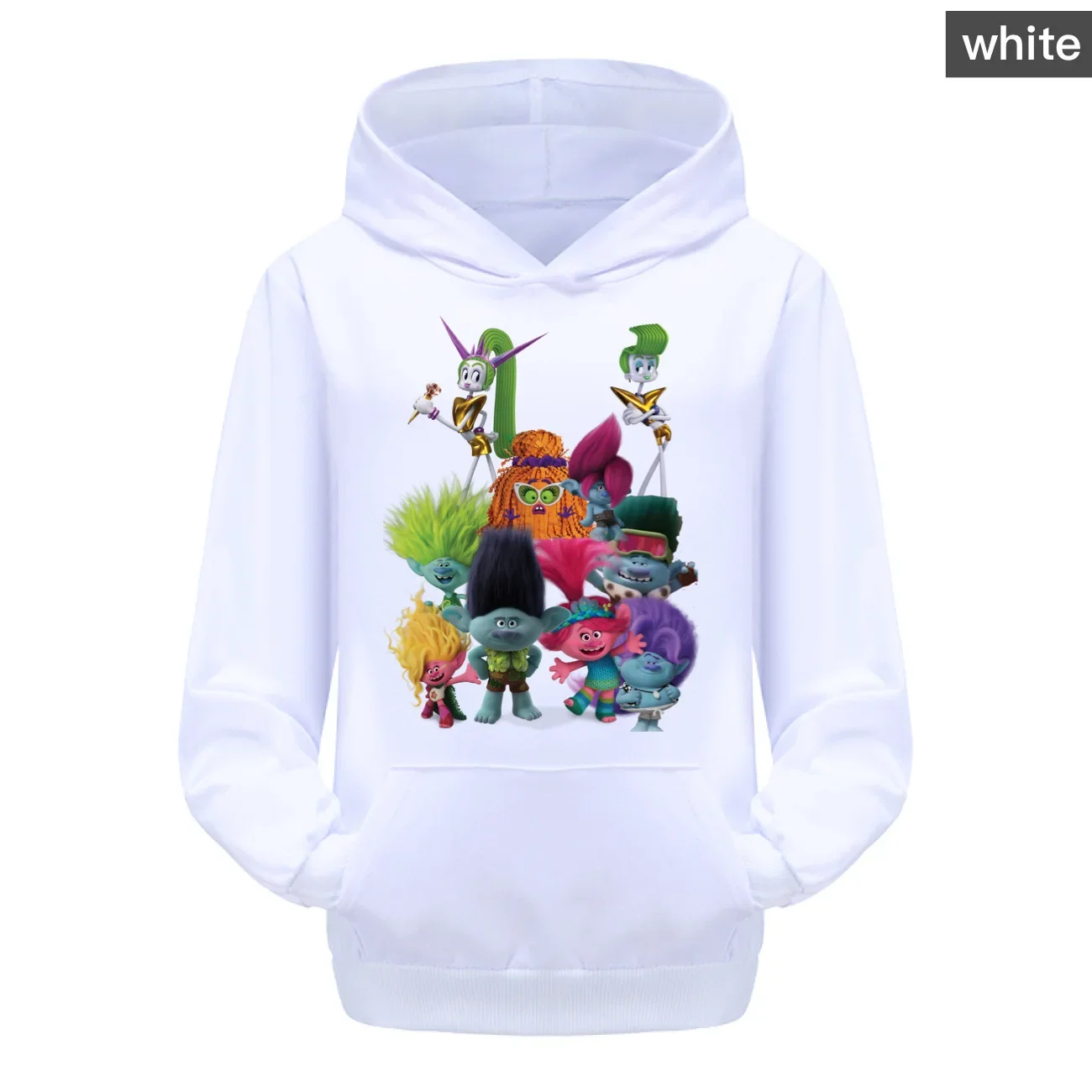 Hoodies Kids Coat Boys Sweatshirts Pullover Outerwear Hoodie TROLLS' WORLD TOUR  Girls Jacket Streetwear Hoody Boys Clothes3311