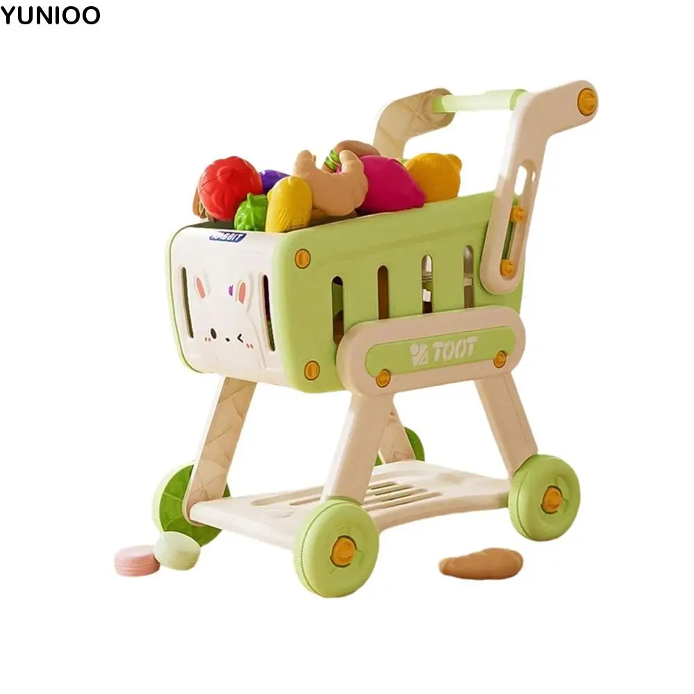 

Multicolor Shopping Cart Toy Set Simulation 32PCS/Set Pretend Shopping Playset Toy Large Size 24pcs Fruits Kids Role Playing Toy