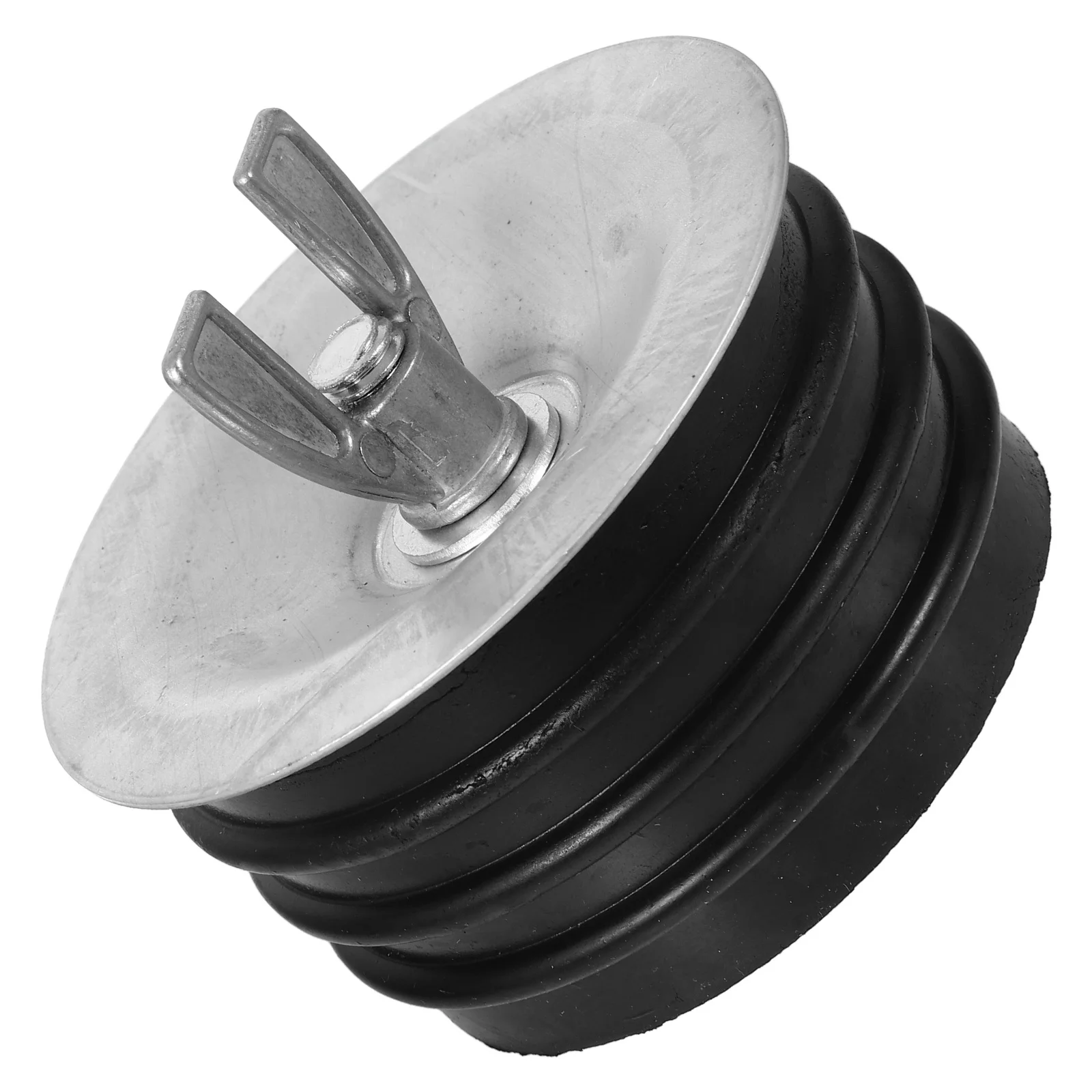 Steel Mechanical Test Plug 3 Inch Galvanized Screw Wing Nut Rubber Seal Durable Easy Install Sink Pool Sewer Pipe Cover