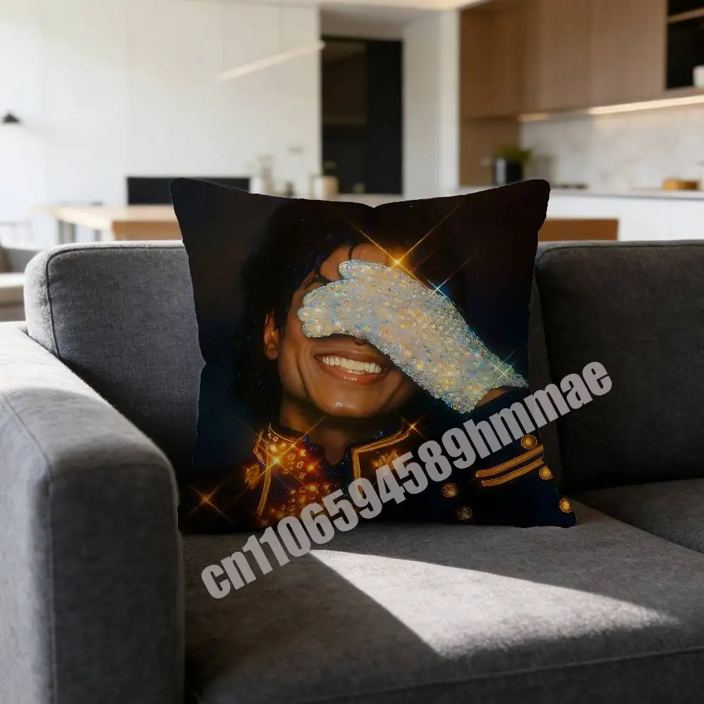 

For Sham 30x30cm 45x45cm 50x50cm Square Office Singer Songwriter Dancer M-Michael J-Jackson Throw Pillow Case Cushion Cover