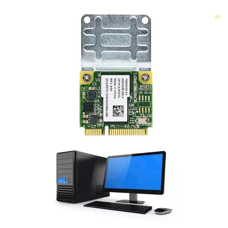 AW-VD920H Alta Definição Mini PCI-E Adaptador Sem Fio Cartão BCM970015 BCM70015.