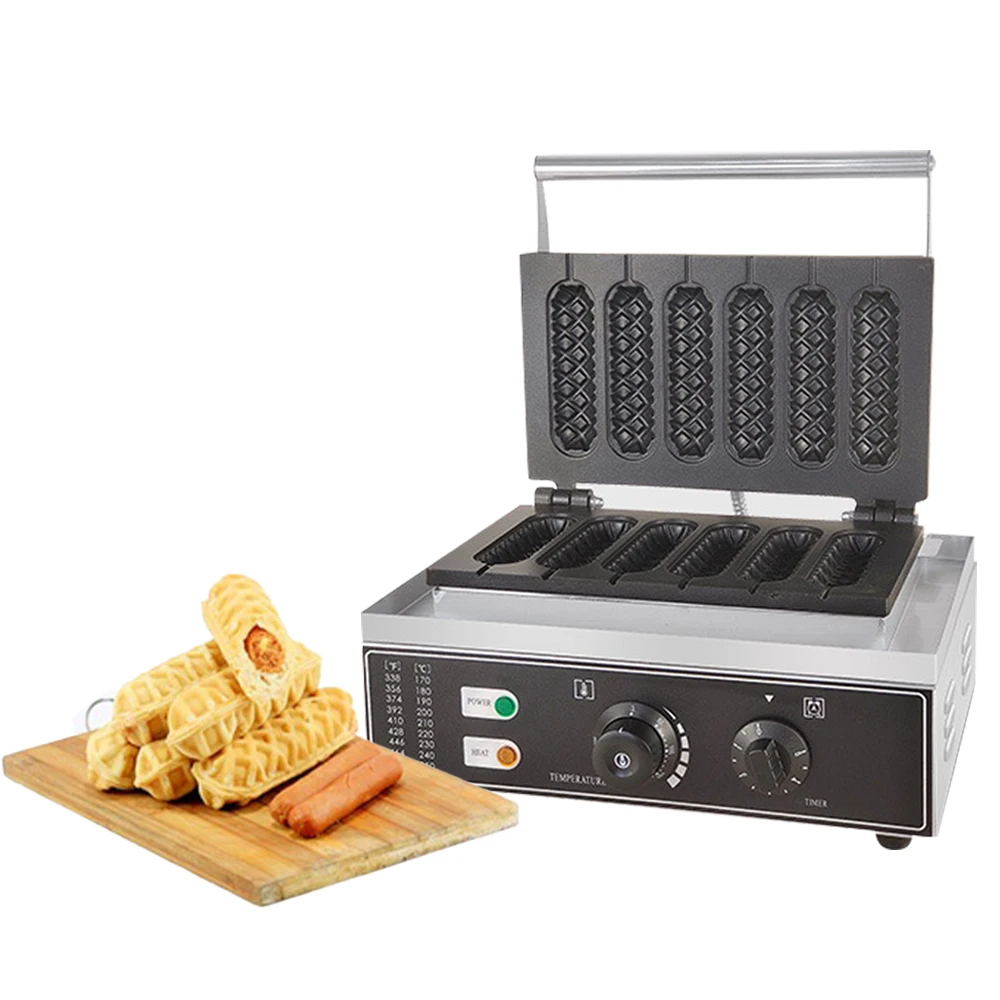 ITOP Commercial Electric Waffle Grilled Sausage Hot Dog Crispy Machine Milk Stick Doughnut Maker Fish Shaper French Waffle Maker