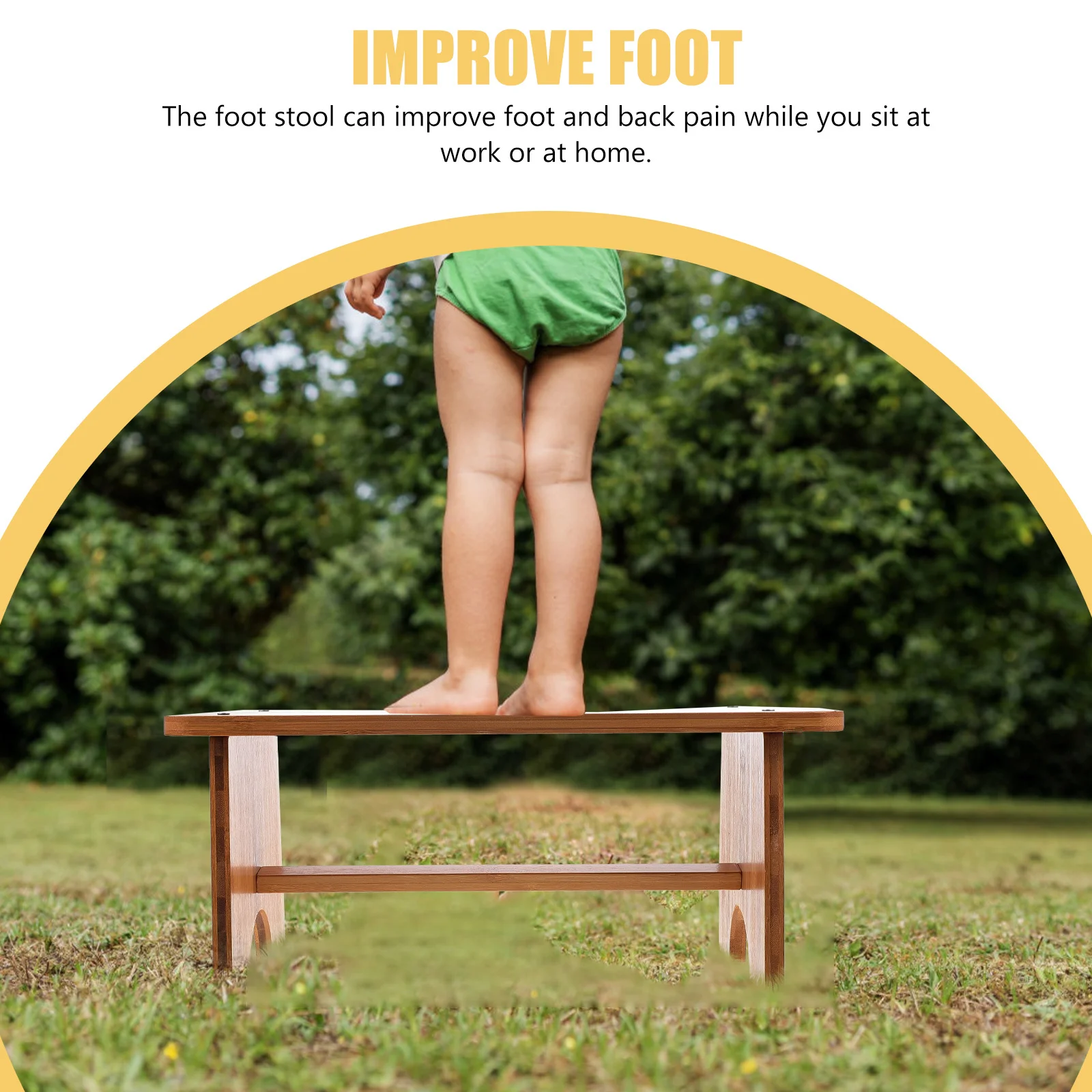 

Wooden Foot Stool For Adults Office Footrest Non-Slip Foot Support Home Sofa Step Stool Multipurpose Feet Rest Tool Outdoor