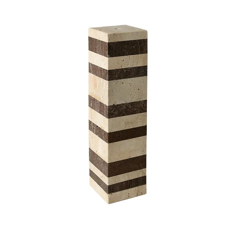 

natural deep silver gray hole beige splicing small tray table lamp base storage plate process decorative ornament