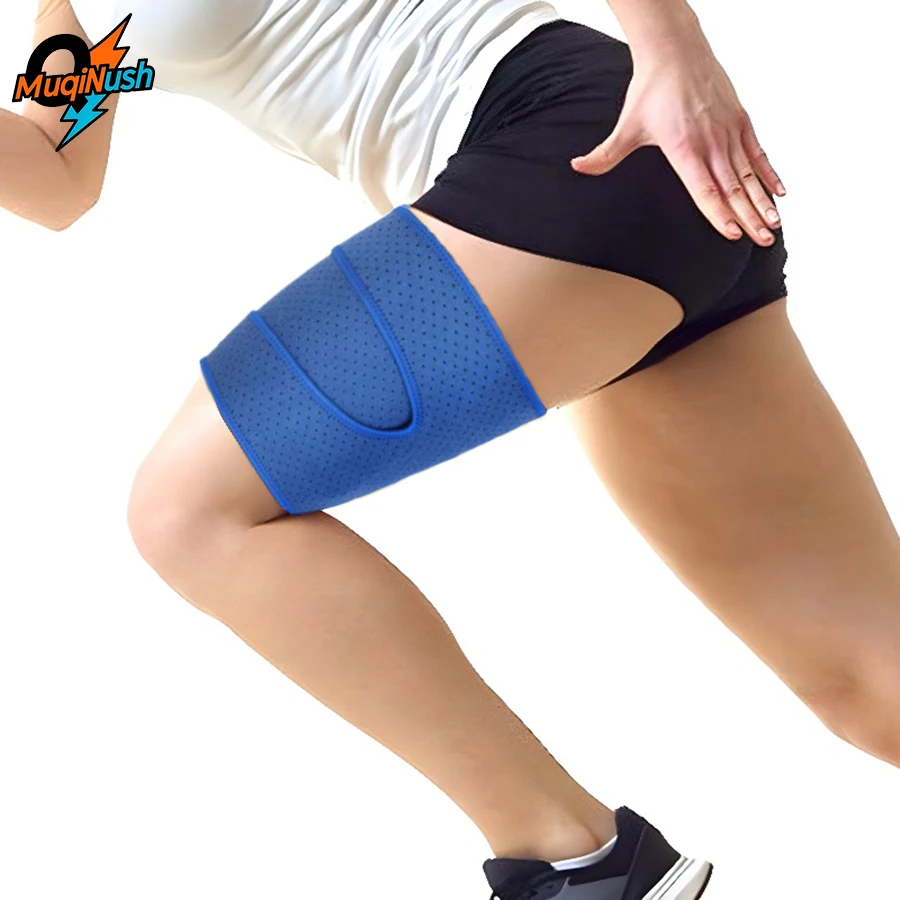 

MuqiNush Breathable Thigh Compression Support Leg Wrap Cuff Anti Slip Prevention Recovery Of Male Female Leg Tendon Injuries