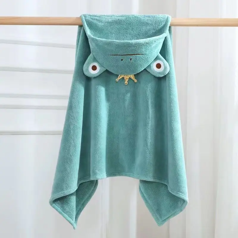 Asciugamani con cappuccio per bambini Asciugamano da bagno super morbido per neonato Coperta in pile di corallo Accappatoio per bambini Cartone animato per bambini Roba per bambini