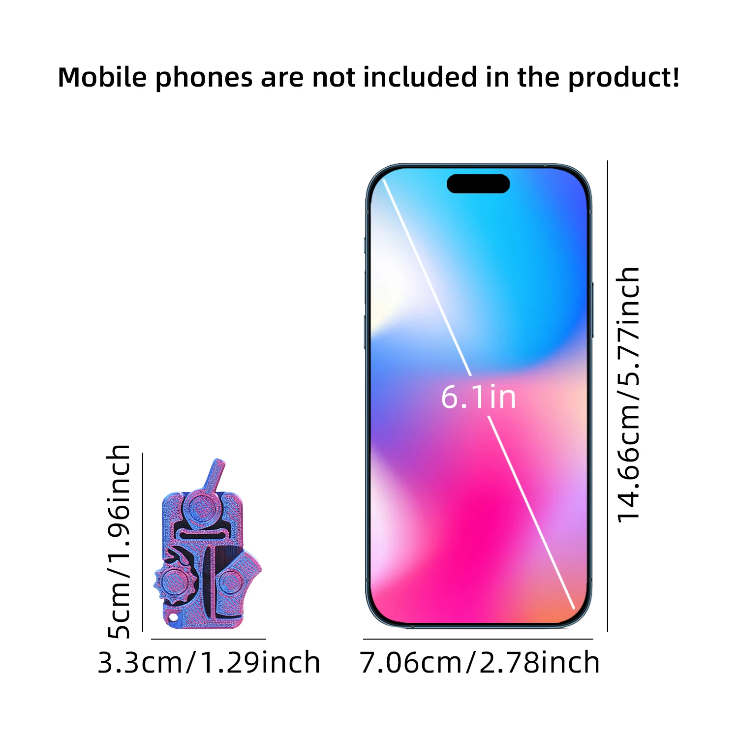 Impressão 3D descompressão dedo interruptor mini pingente chaveiro portátil e alívio de pressão suave