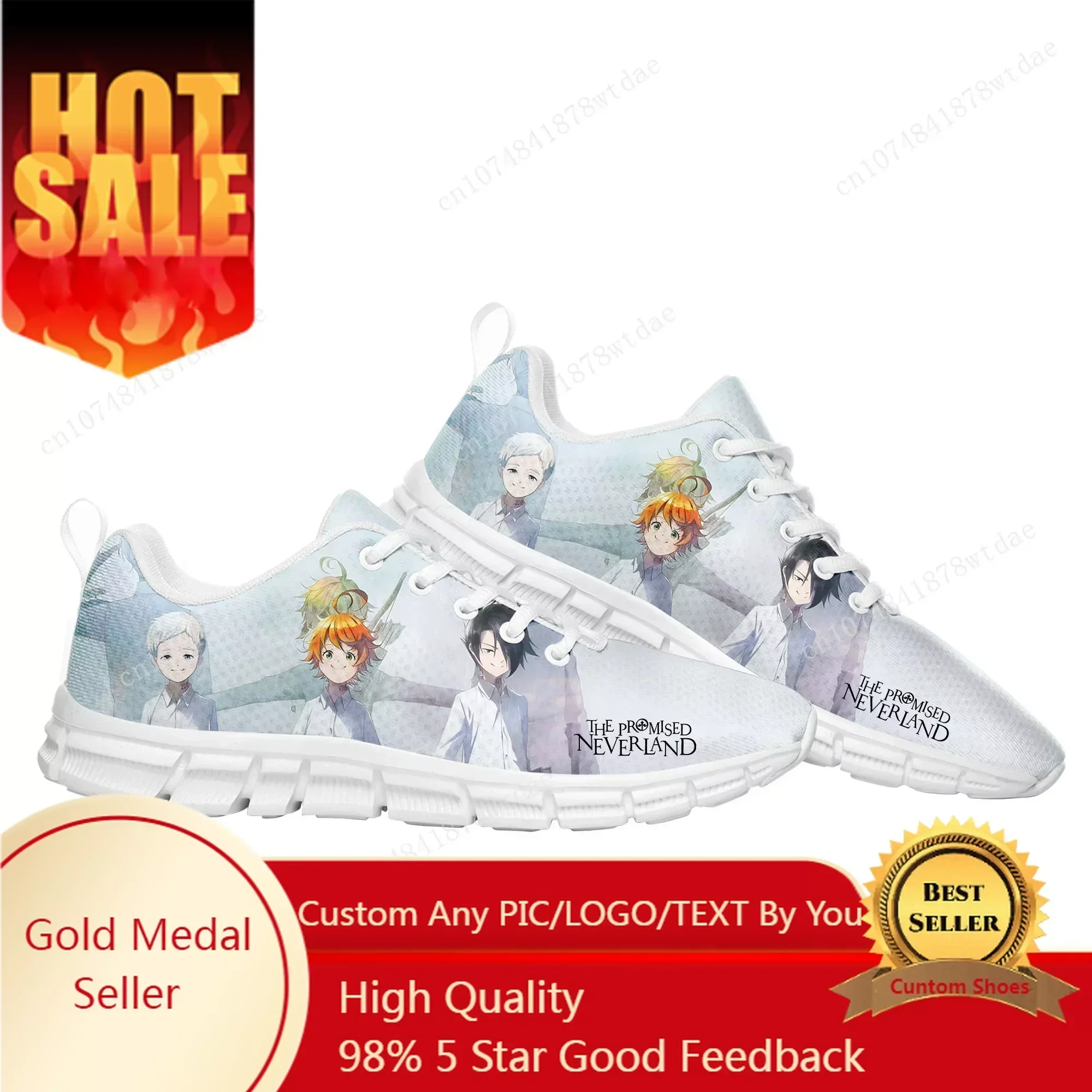 

The Promised Neverland Emma Sports Shoes Men Women Teenager Kids Children Sneaker High Quality Manga Comics Sneaker Fashion Shoe