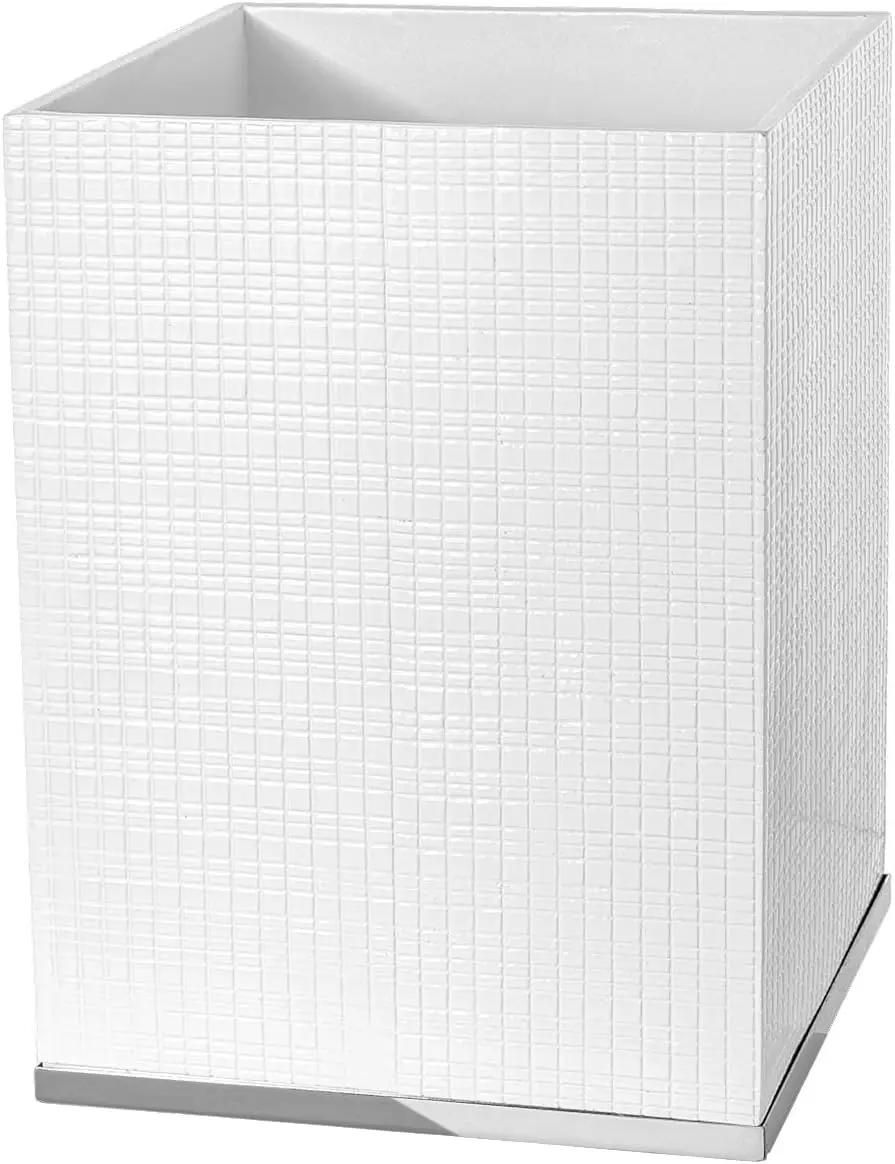 

Маленькое белое мусорное ведро для ванной, 7,5 л (1,98 гал), декоративная корзина для отходов, прочное и компактное мусорное ведро для дома