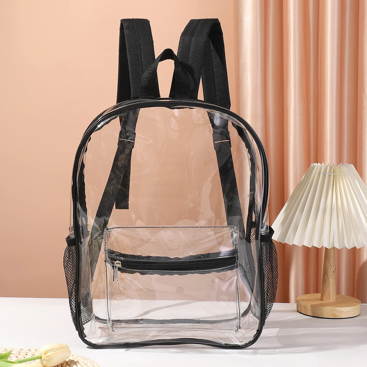 PVC Backpack Transparent Storage Bag Commuting Student Backpack Anti Fouling and Waterproof Unisex Transparent Bag Organizer Bag