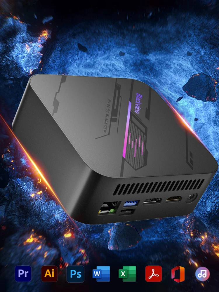 Blackview MP100 Mini PC 7430U 16GB DDR4 512GB SSD WiFi 6 Windows 11 Pro AMD 6-core 12-thread Mini Computer BT5.2 - afbeelding 2
