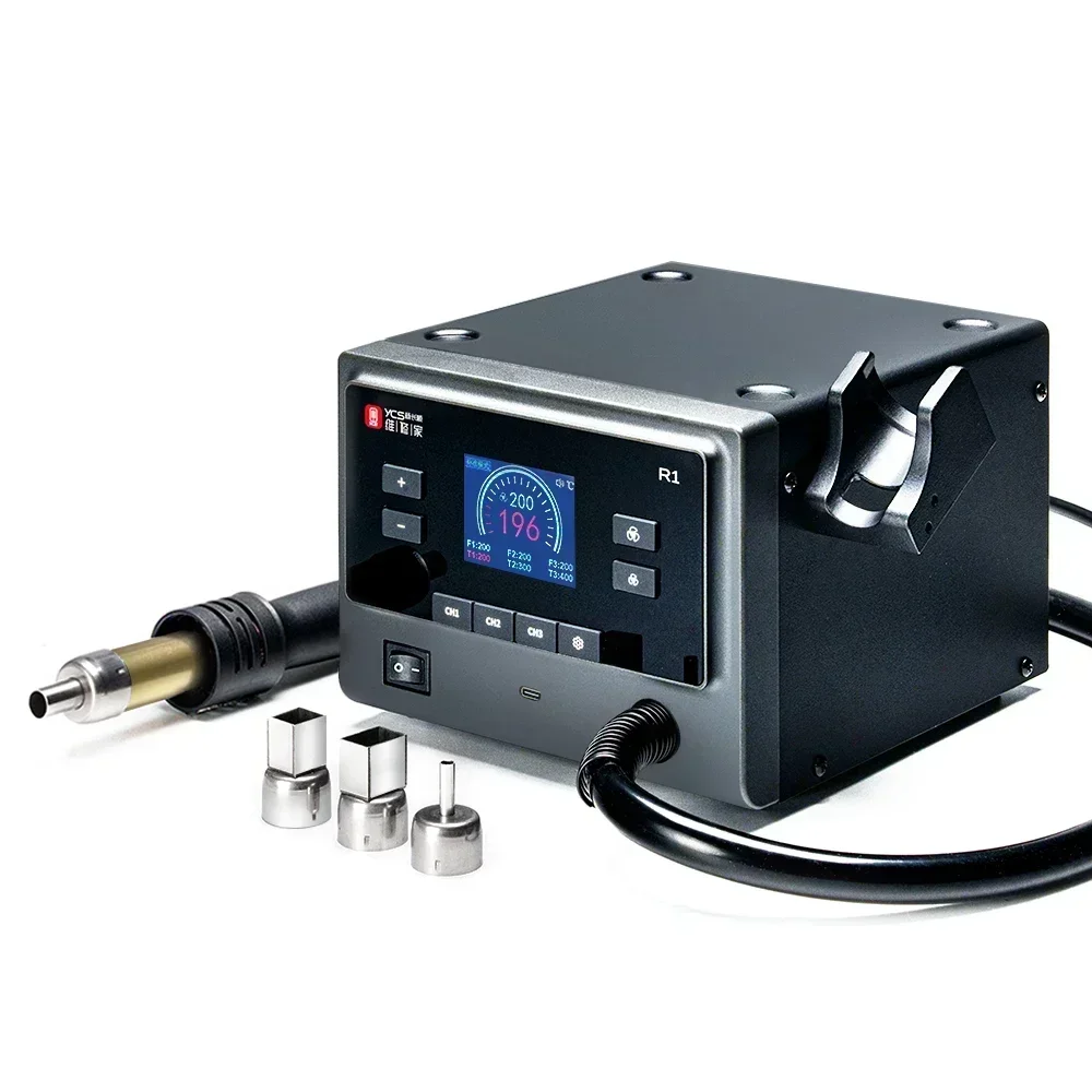 R1 1000W Intelligent Soldering Station Hot Air  With 4 Nozzles For Mobile Phone CPU IC BGA SMT Rework Station Tools