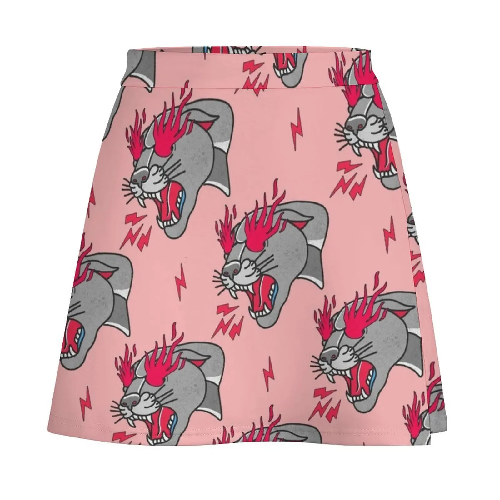 Panther Flame Mini Skirt chic and elegant woman skirt Skort for women Mini Skirt