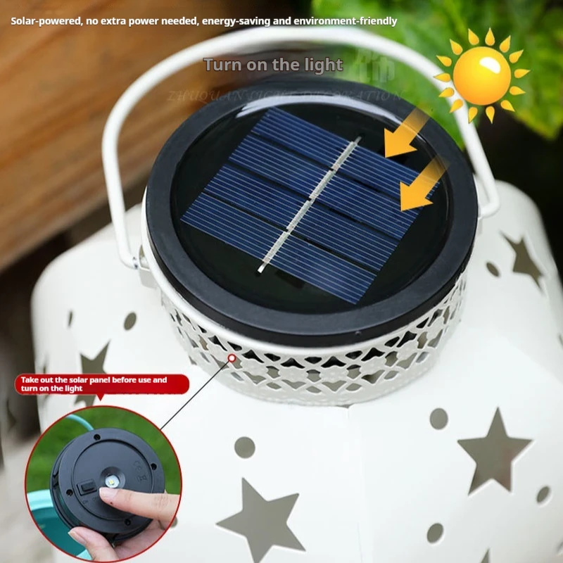 تعمل بالطاقة الشمسية مصابيح خارجية نجوم وظل ws الإضاءة مقاوم للماء حديقة فناء جو مصباح شرفة سطح المكتب ضوء الليل