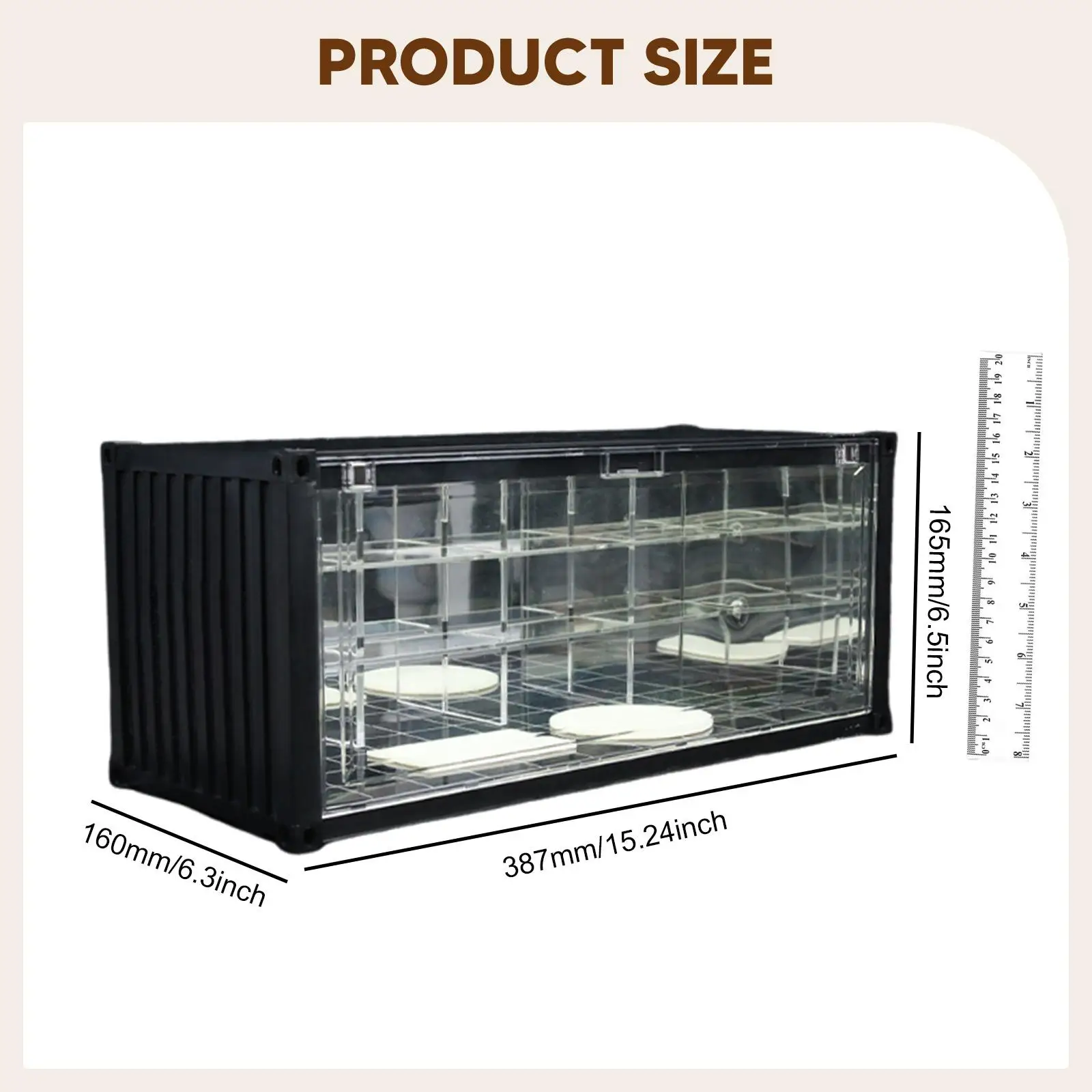 

Diecast Model Car Display Case ABS Plastic 1 64 Scale Miniature Cars Diorama Container Stand for Office Desk