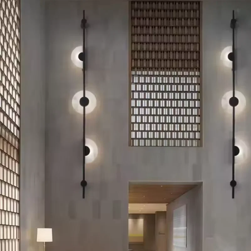 

Modern home room staircase living room hotel corridor designer long pole lamp bedroom bedside wall lamp