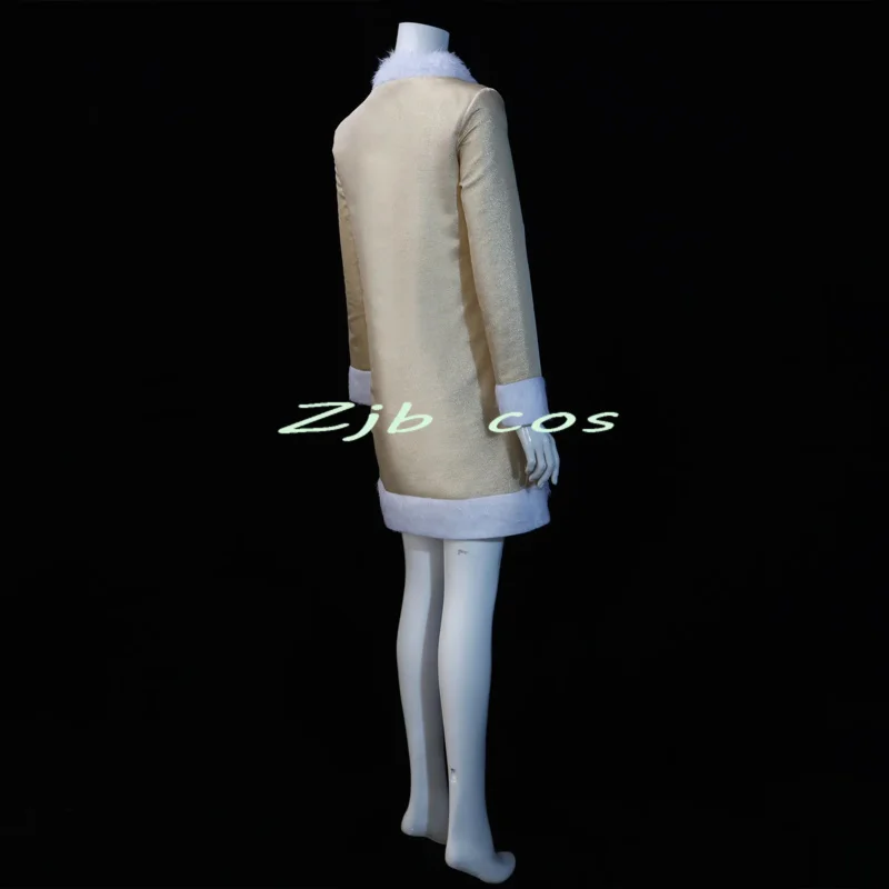

ss13Enid Sinclair Fur Collar Dress Cosplay Anime Addams Girls Costume Fantasia White Dresses Halloween Carnival Women Sexy Skirt