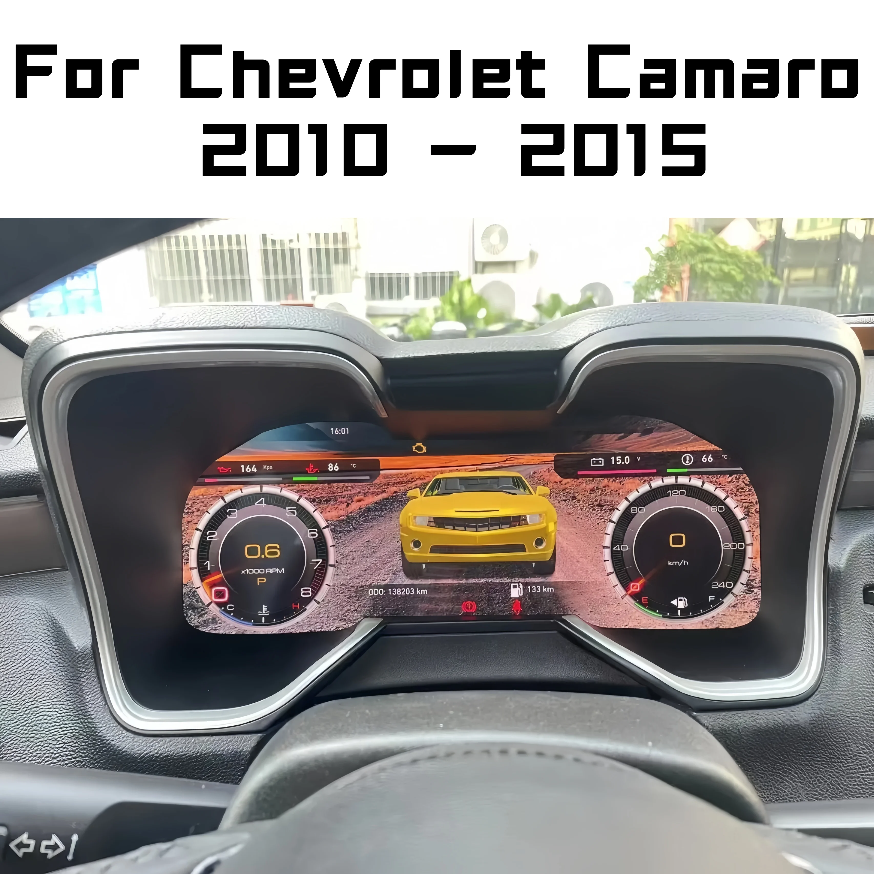 TOP 12.3 inch Car LCD Dashboard Virtual Cockpit For Chevrolet Camaro 2010 - 2015 Auto Speedometer Digital Cluster New Upgrade