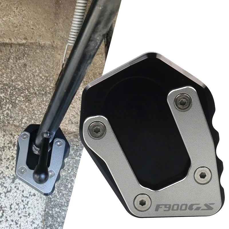 Motorcycle CNC Kickstand Sidestand Stand Extension Enlarger Pad For F900GS ADV F900 GS F 900GS Adventure 2024 2025