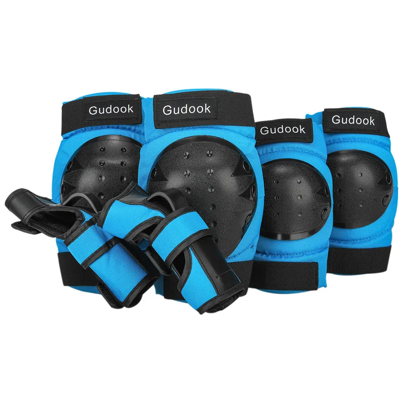 6pcs/set Cycling Skating Protective Gear Pads Knee Elbow Pads Wrist Guards palm protector For Adults KIDS