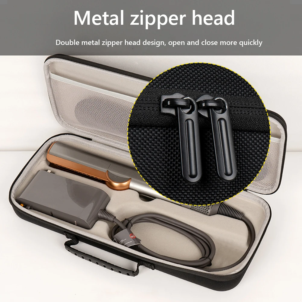Portable Travel Storage Bag Shockproof Hardshell Carrying Case Anti-Scratch for Dyson Airstrait HT01 Hair Straightener