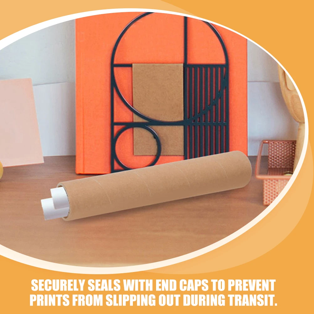 

2 Pcs File Storage Tube Mailing Holder Drawing Document Poster Container Shipping Paper Large Documents