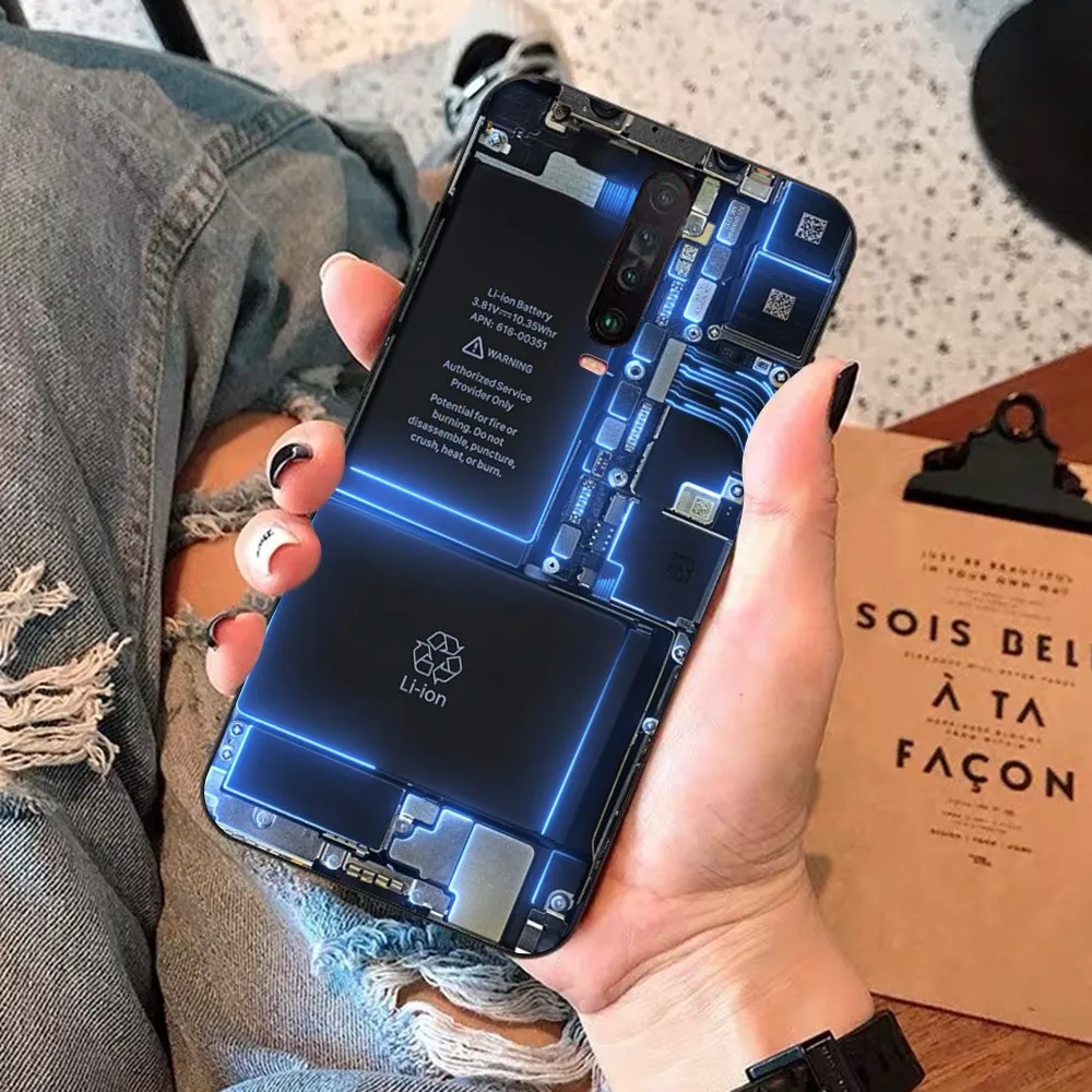 Inside Circuit Board Phone Case For Redmi 5 6 7 8 9 10 Plus Pro 6 7 8 9 A GO K20 K30 K40 Pro Plus F3 Fundas image 3