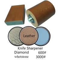 Rolling Knife Sharpener Kit For Straight Edge Roller Knife Sharpening With Industry Diamonds Leather Chef Knife Set