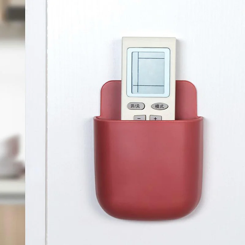 Wall-Mounted Remote Control Tv Air Conditioner Remote Control Panel Storage Box Bedroom Bedside Mobile Phone Charging Stand
