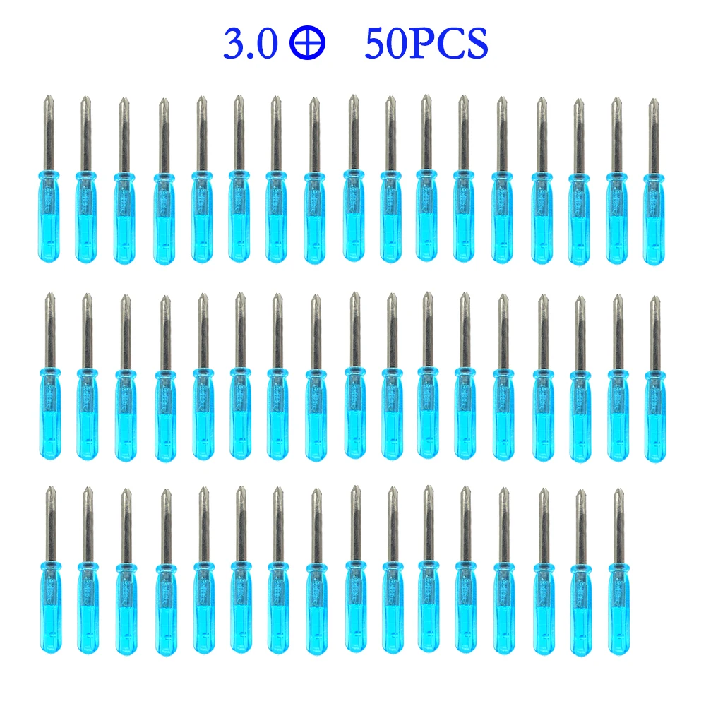 50 stücke Mini 3,0/2,0mm Flache-klinge Schlitz Kreuz Kopf Kleine Schraubendreher Für Handy Xbox 360 Wireless controller Reparatur Öffnen – Detail 19