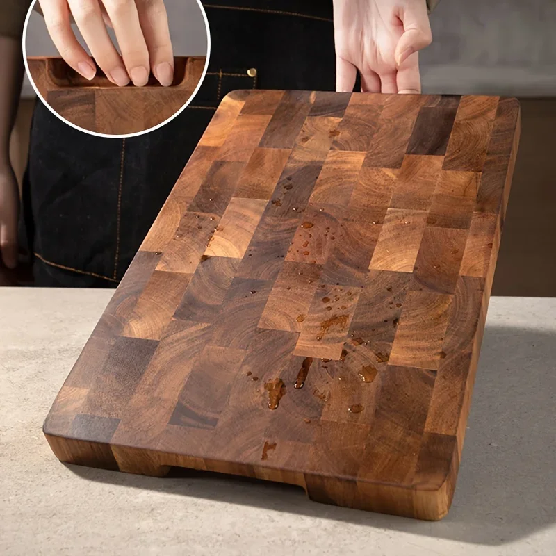 Solid Wood Spliced Kitchen Cutting Board Cheese Charcuterie Board Charcuterie Board for Meat Cheese Bread Vegetables and Fruits