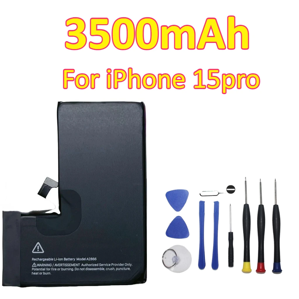 3520 мАч 3500 мАч 4640 мАч 4650 мАч для iPhone 15/15pro/15plus/15promax аккумулятор мобильного телефона + инструменты