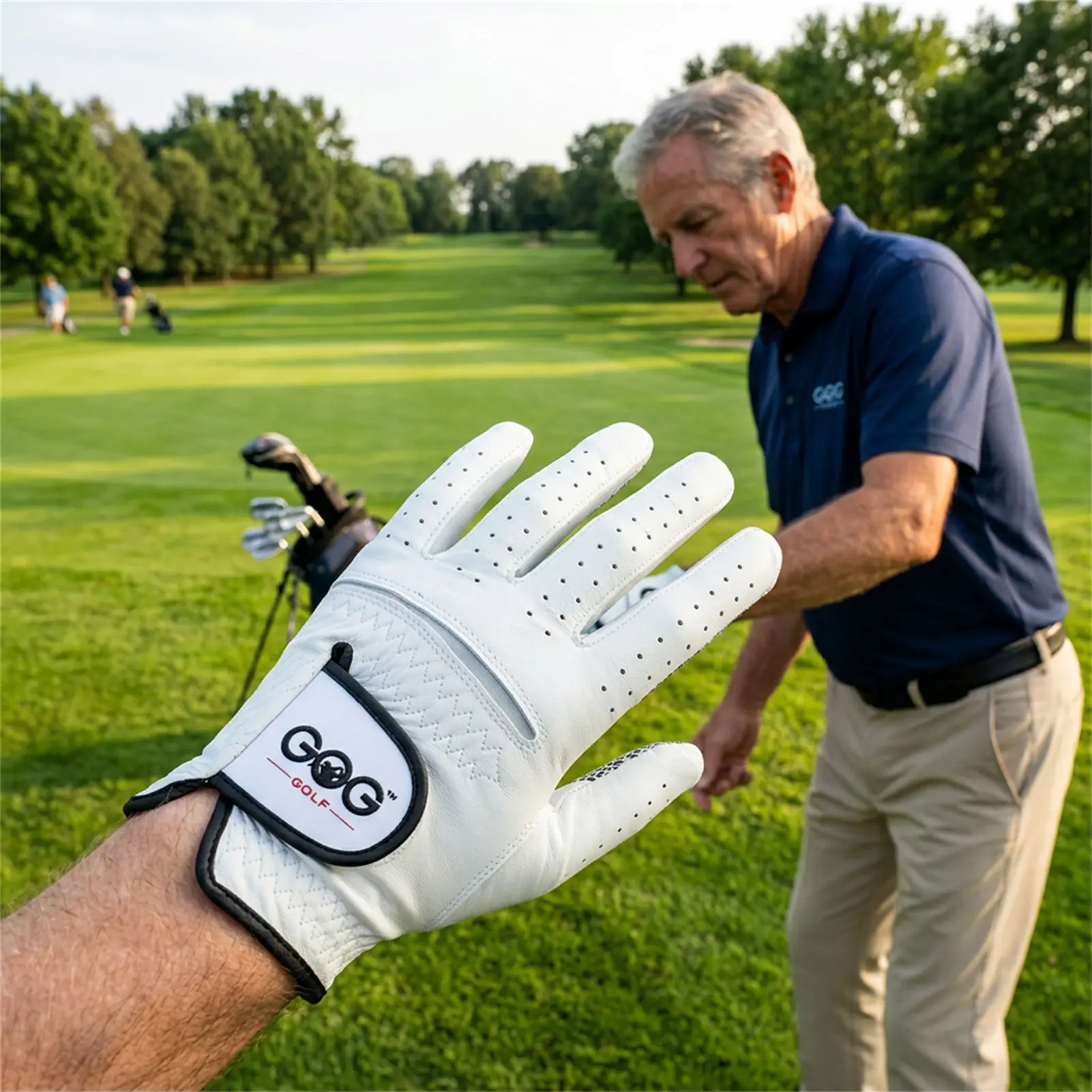 

Men's Golf Gloves Imported Sheepskin Anti-Slip Wear-Resistant Breathable Comfort Fit for Sports