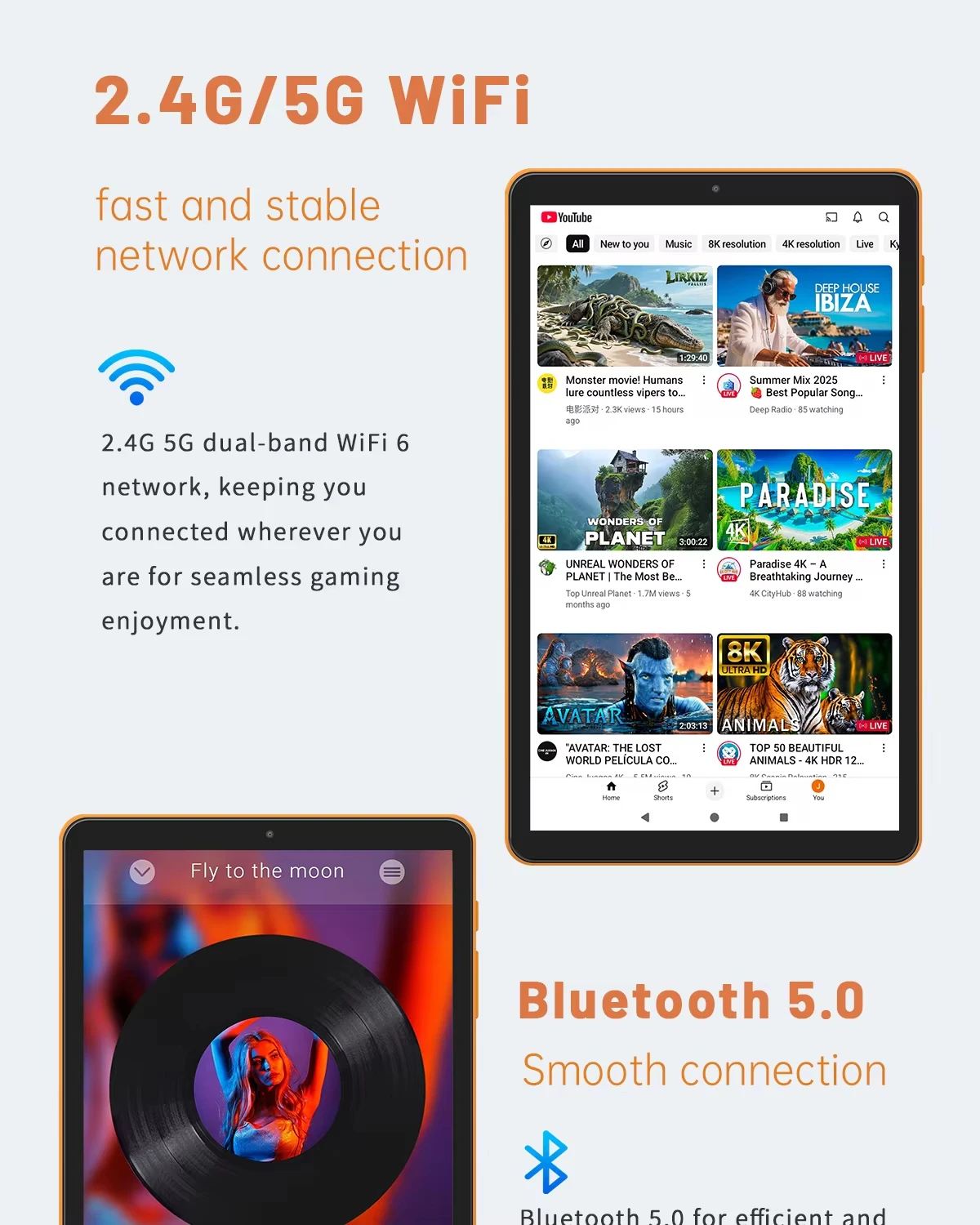 ANRY 8 7 Zoll Android 16 Tablet 4G Telefonanruf T616 Octa-Core 16GB RAM 128GB ROM 5000mAh WiFi GPS 2026 Tablet-PC mit SD- und SIM-Steckplatz – Detail 9