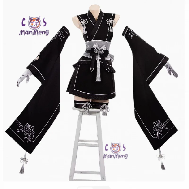 

YoRHa No. 2 Type B game Nier: Automata cosplay costume new black sexy kimono dress prop wig set for men women fashion uniforms