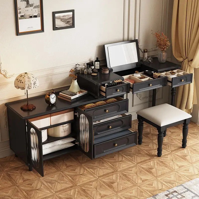 chest integrated American antique makeup table bedroom bedside cabinet small apartment