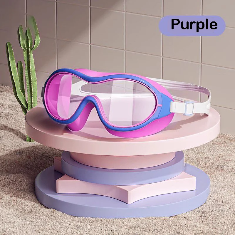 3 to 15 Years Old Kids Boys Girls Large Frame Swimming Glasses Goggles Adjustable Eyewear