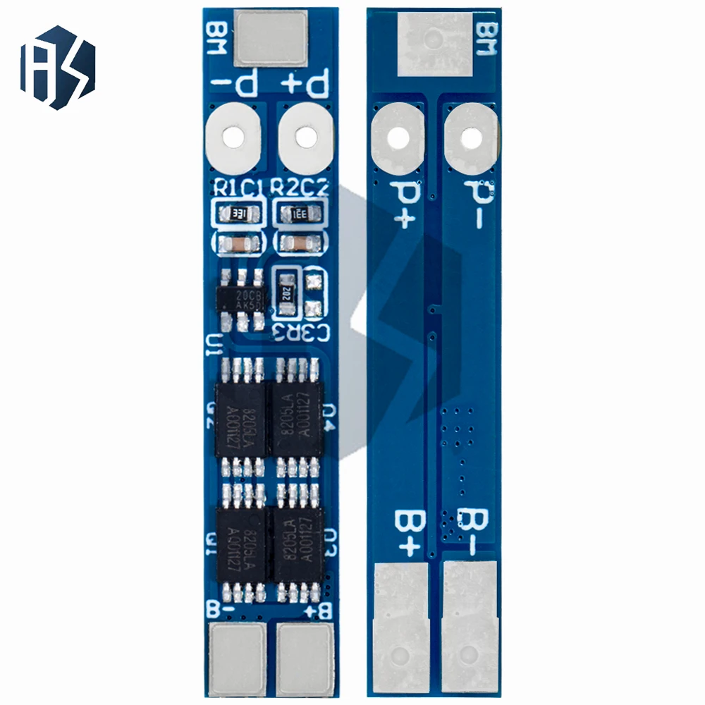 2S 7.4V 8A 18650 Battery Management System - Triple Protection Board for Over-voltage/Current/Discharge (8.4V Charging Limit)