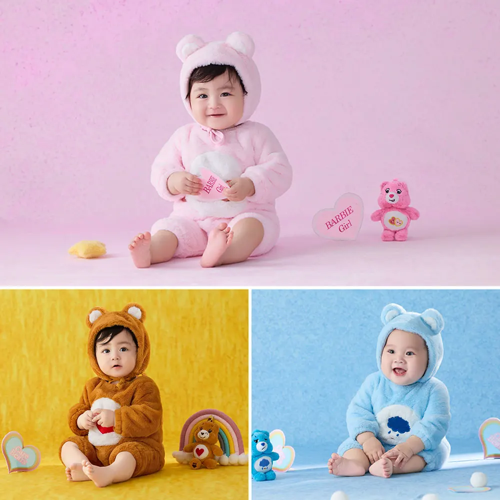 

Костюм для косплея медведя на 2-3 месяца + вязаный комбинезон с реквизитом для фотографий, кукла-медведь, милая тема с героями мультфильмов и декоративный реквизит