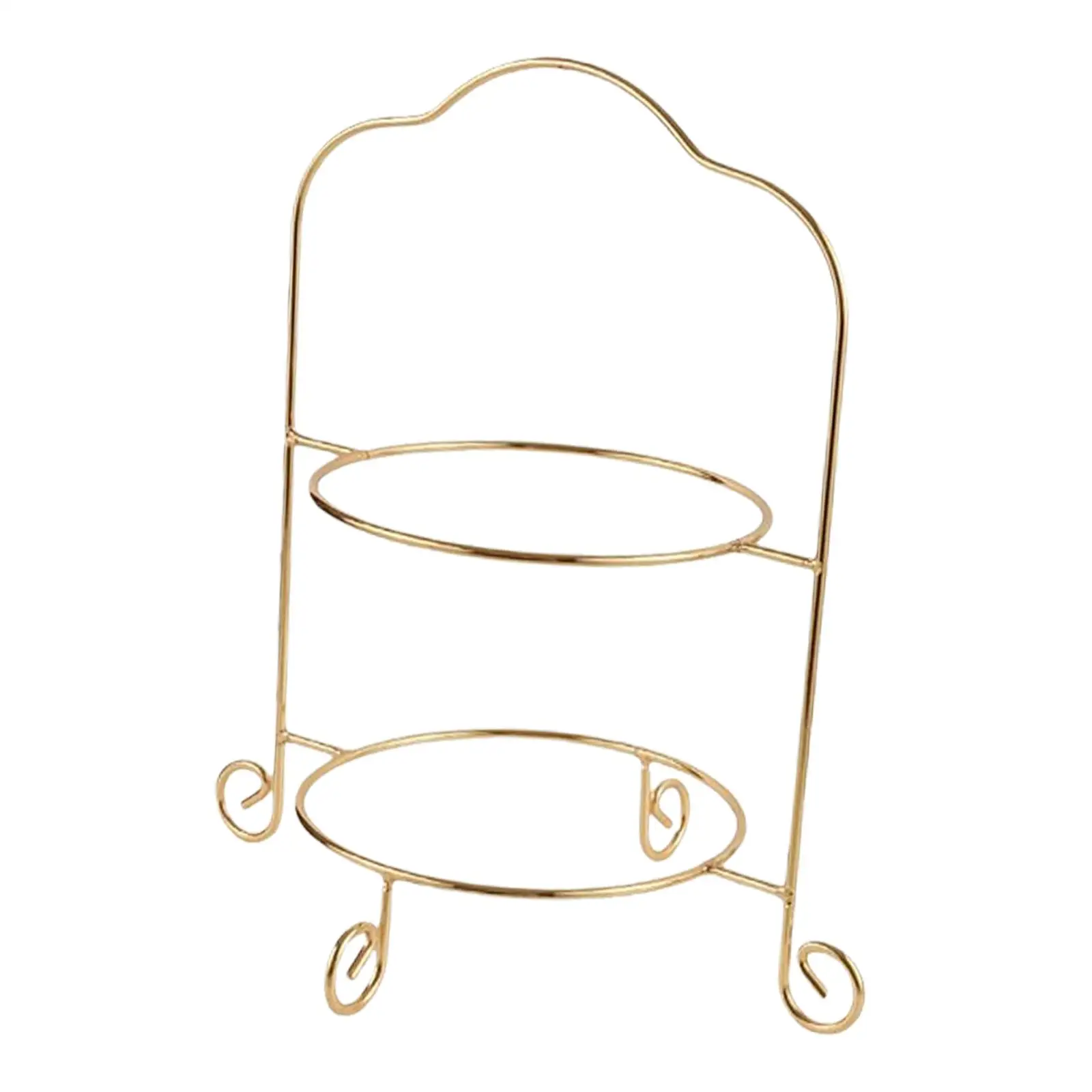 

2 Tier Dessert Pastry Plate Rack Durable Ornament Scenery Supplies Photography Accs Premium for Wedding Receptions Baby Showers