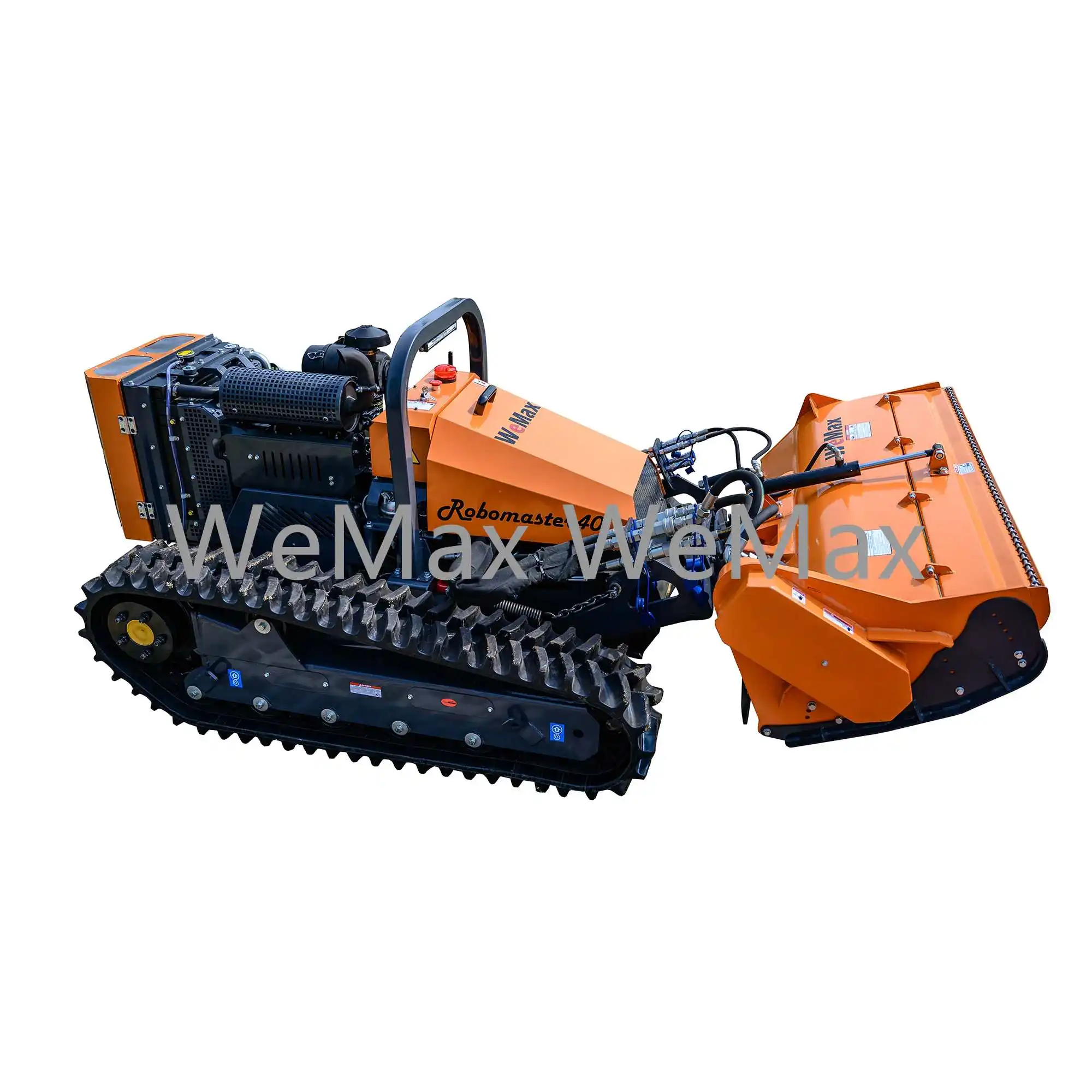 Rubber Crawler Robot Diesel Self Propelled Garden Remote Control Grass Cutter Slope Lawn Mower With Rubber Tracks
