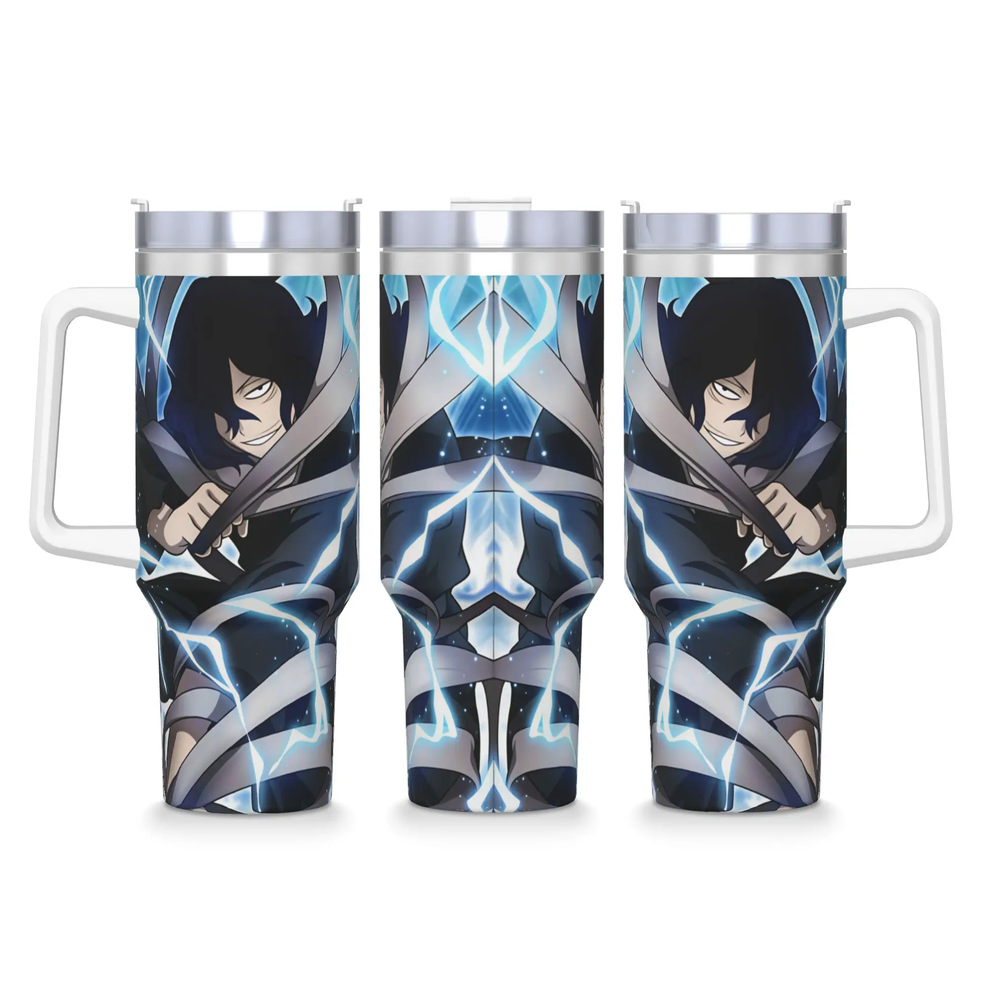Aizawa Shota  Stainless Steel Tumbler  Driving Thermal Cups With Straws and Lid Large Car Mugs Hot Drinks Water Bottle