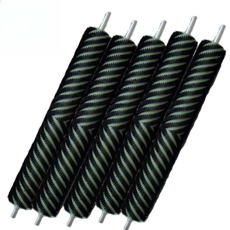 Industrial singeing machine brush roller black nylon high temperature herringbone arrangement brush roller wear-resistant