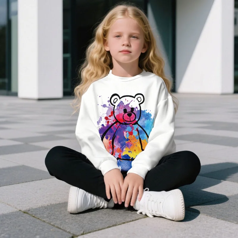 سترة بناتي مطبوعة كاجوال برقبة دائرية على طراز الربيع والخريف لعام 2025 #4