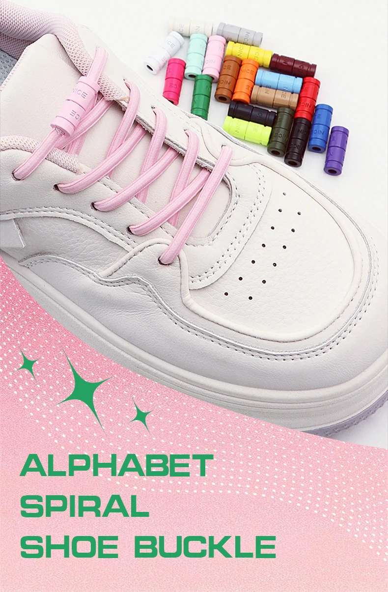 Elastische Schnürsenkel ohne Binden, mit Metallschnalle, für Sneaker und flache Schuhe, Schnürsenkel ohne Binden, Schuhzubehör für Kinder und Erwachsene, 1 Paar/2 Paar. – Detail 1