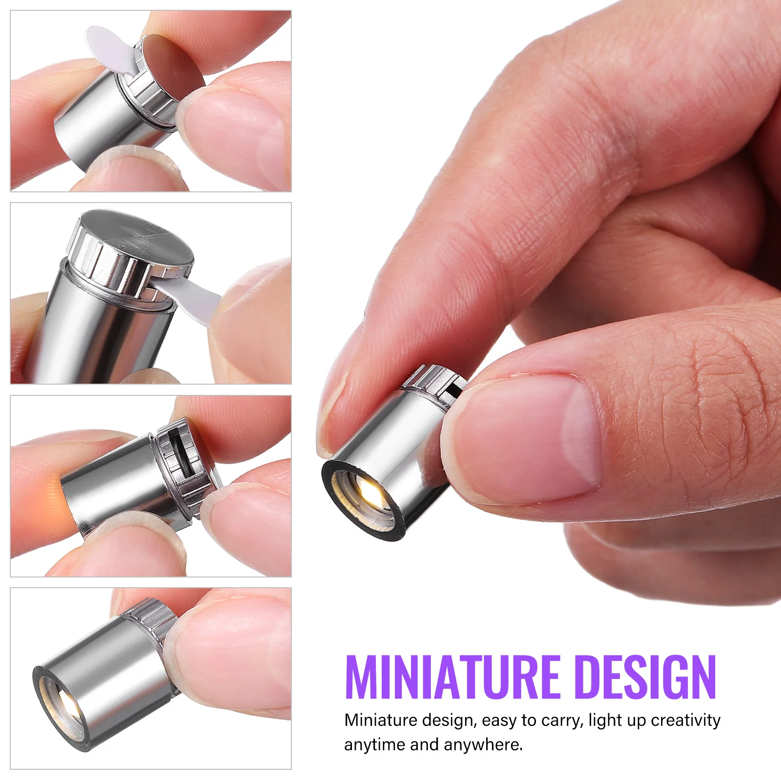 24pcs 미니 LED 조명 작은 빛 작은 포켓 플래시 조명 DIY 마이크로 장면 레이아웃 조명 재료 인형 집 램프