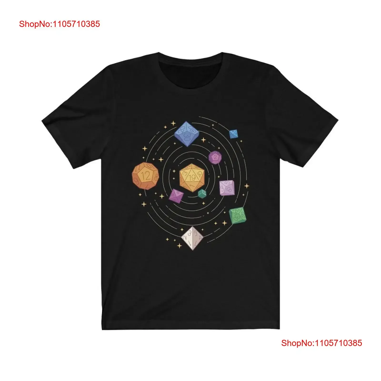 Polyhedral Dice Galaxy T Shirt Rpg Game Master Tabletop Gaming vintage Washed homme designer clothes Soft Stretched Casual