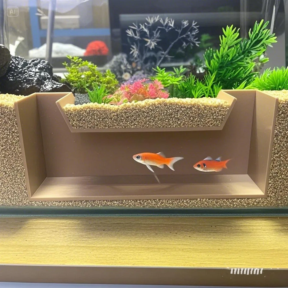 

Durable Plastic Aquarium cave Underwater Tunnel with Observation Windows, Fish Habitat Decor, Shelter for Aquatic Pets